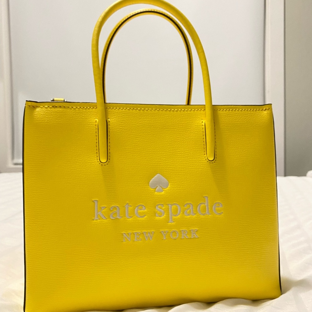 Kate Spade Trista leather yellow sesame